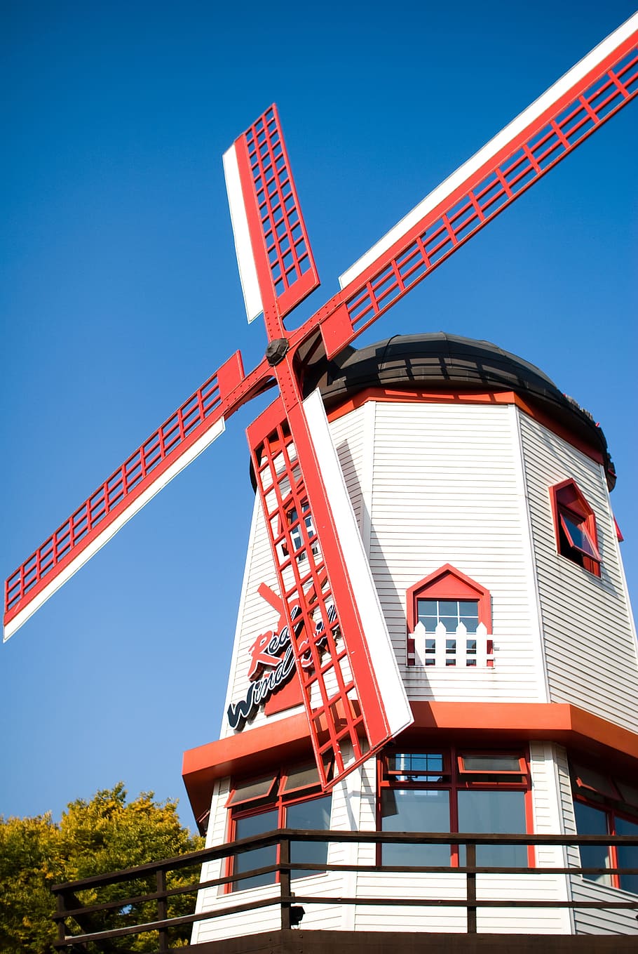 Windmill, Red, Sky, architecture, built Structure, building Exterior HD wallpaper