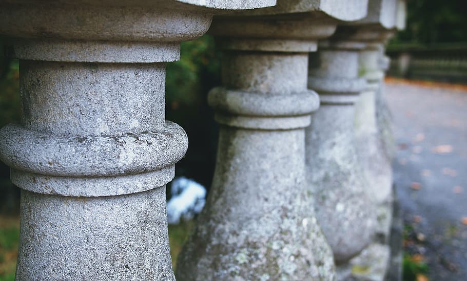 HD wallpaper: balustrade, stone, balcony, architecture, park, castle