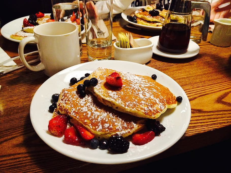 breakfast, food, coffee, food and drink, table, freshness, ready-to-eat HD wallpaper