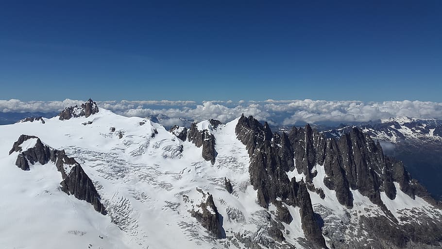 Aiguille Du Midi, You Aiguille Plan, glacier, high mountains, HD wallpaper