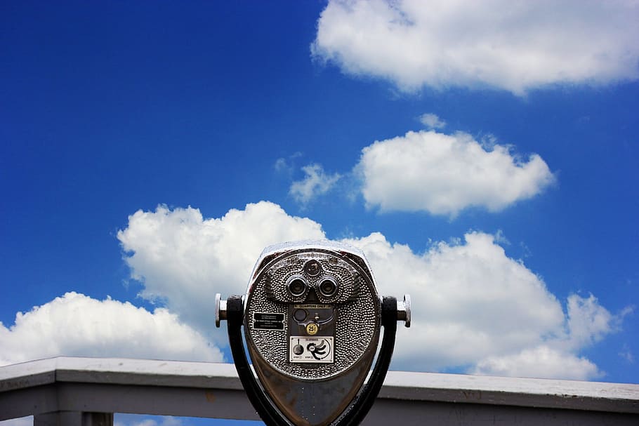 viewpoint, telescope, binoculars, lookout, coins telescope HD wallpaper