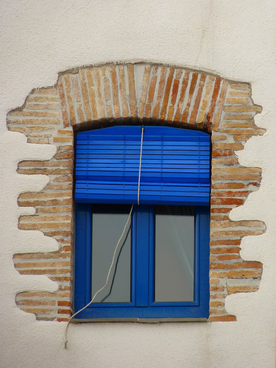 Window, Roller Blind, Blinds, blue, facade, building, architecture HD wallpaper