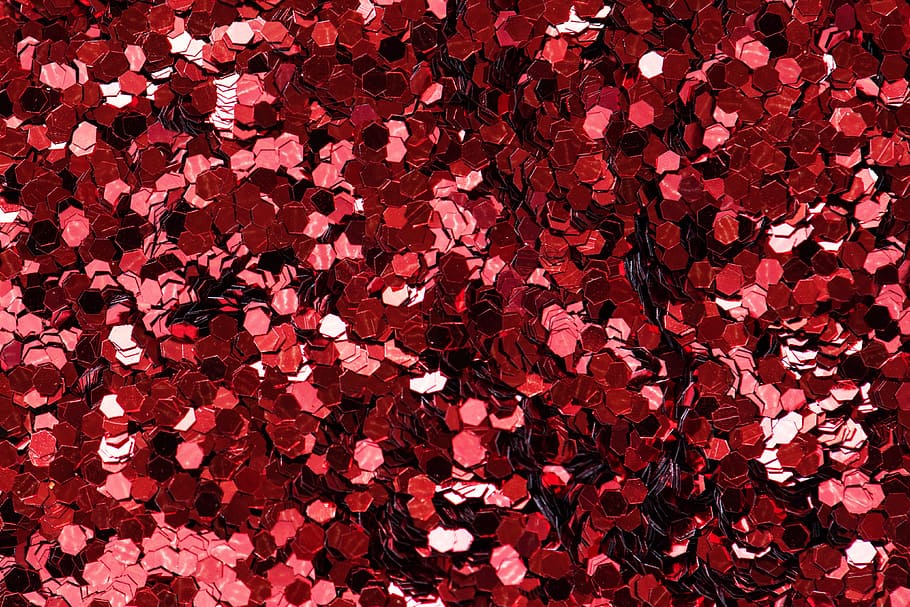 red sequin lot, flower, pattern, decoration, abstract, rose HD wallpaper