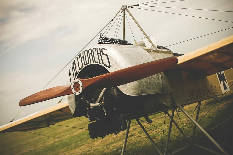 Frechdachs Old Plane, retro, airplane, air Vehicle, transportation, HD wallpaper