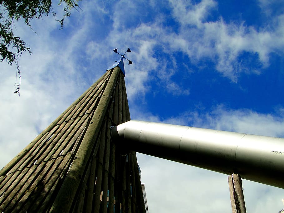 skyscrapper, tower, urban, construction, high, clouds, cloud - sky HD wallpaper
