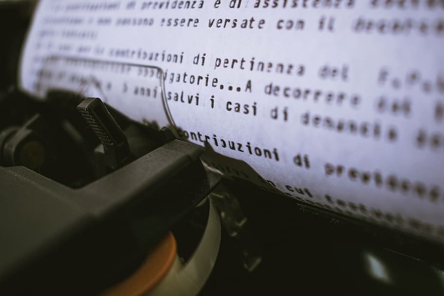 electronic, typewriter, writing, paper, retro, equipment, technology HD wallpaper