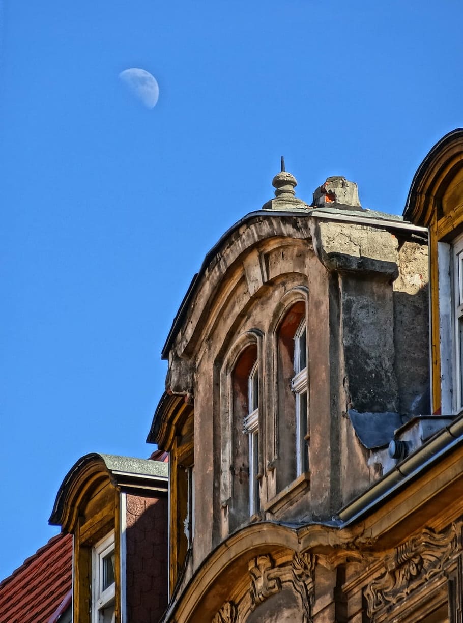 gable, pediment, architecture, facade, exterior, building, roof HD wallpaper