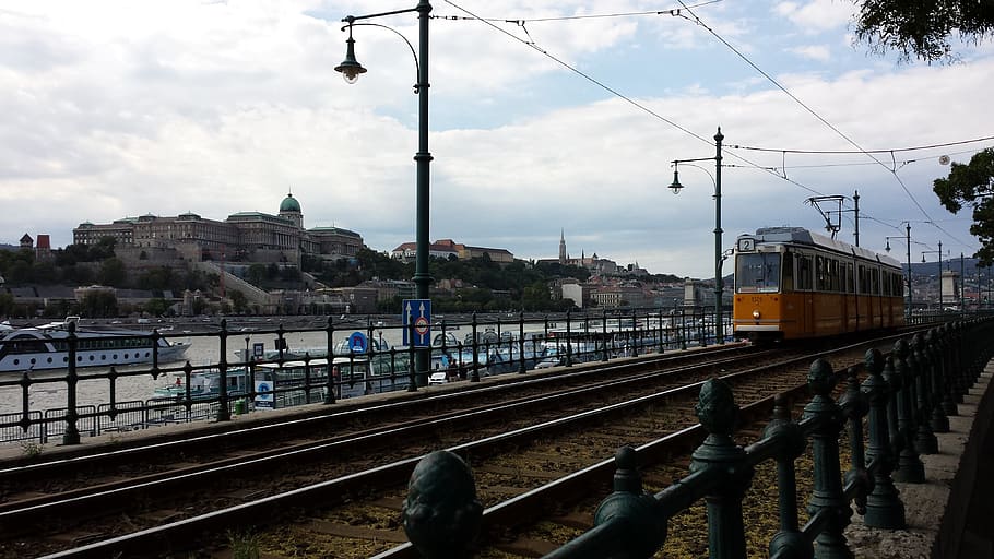 budapest, hungary, panorama, rail transportation, track, railroad track HD wallpaper