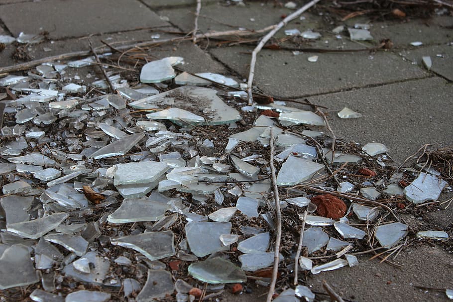 shard, broken, broken glass, high angle view, no people, day HD wallpaper