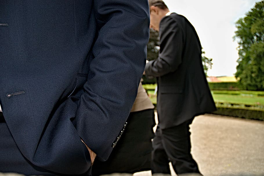 Jacket, Suit, Official, Student, Social, garden, blue, dark HD wallpaper