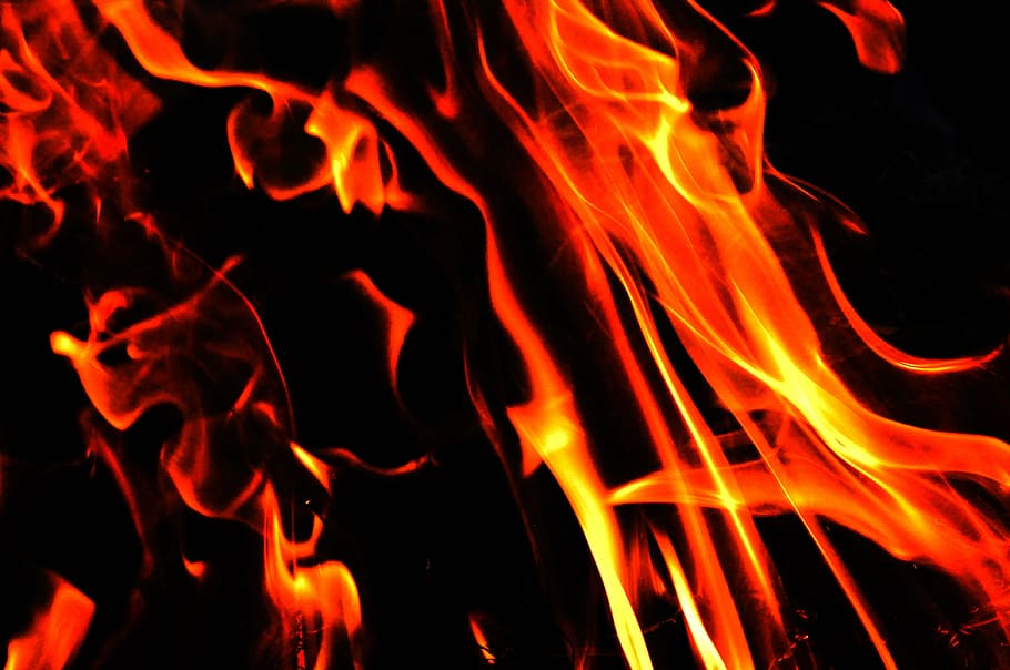 fire, light, flame, heat, black, dark, night, burning, heat - temperature HD wallpaper