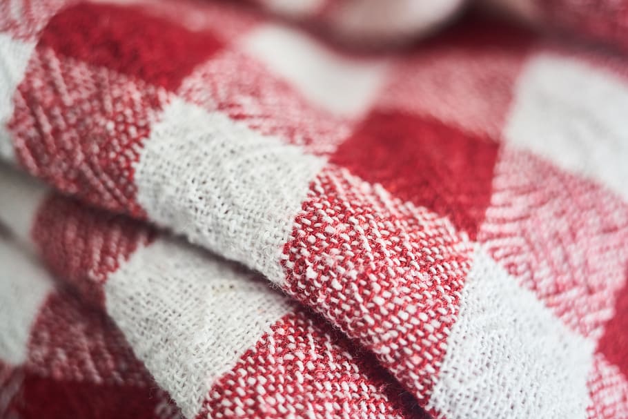cover, plaid, red, pattern, towel, fabric, textile, soft, white HD wallpaper
