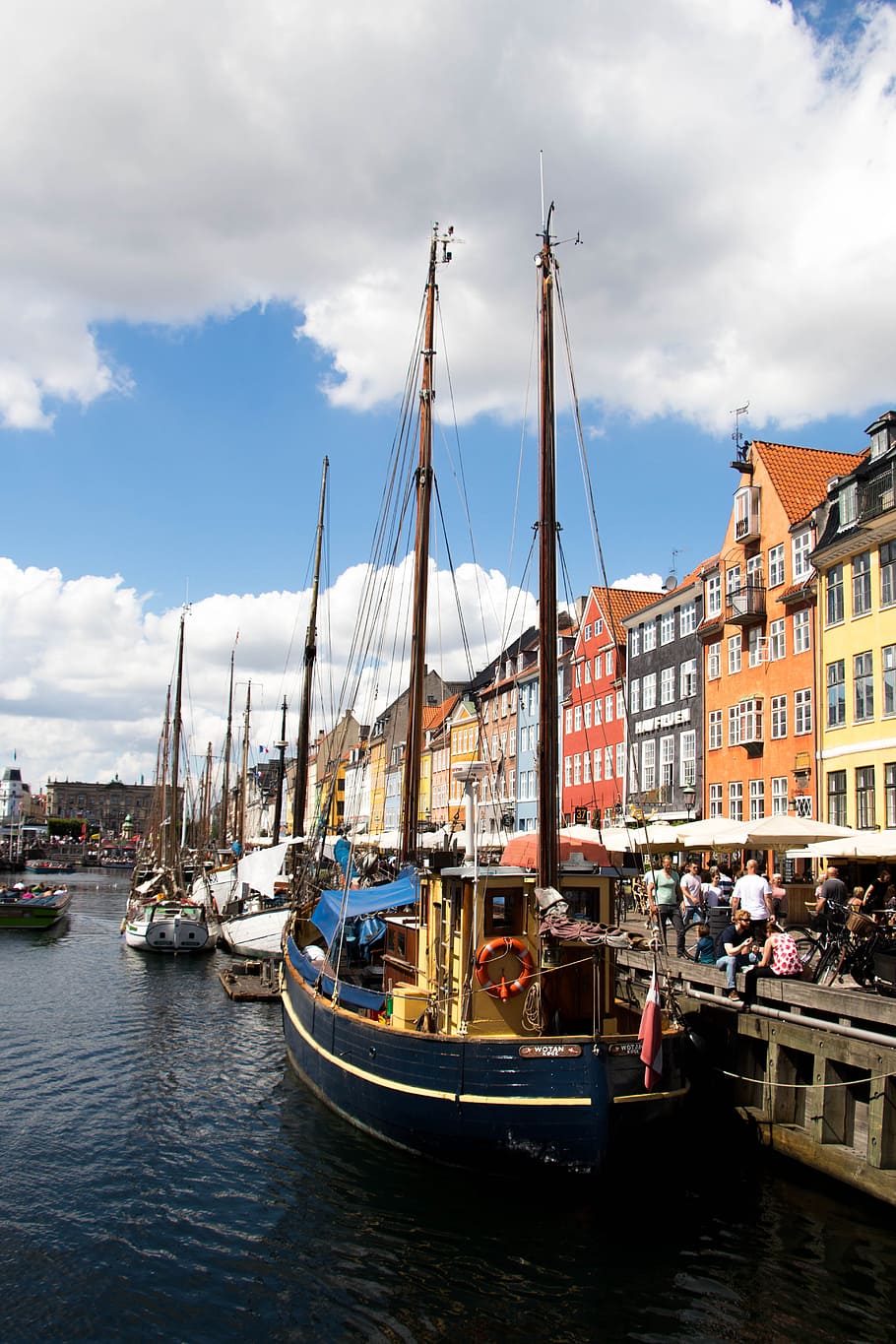 ship, water, sea, river, buildings, boat, transportation, ocean HD wallpaper