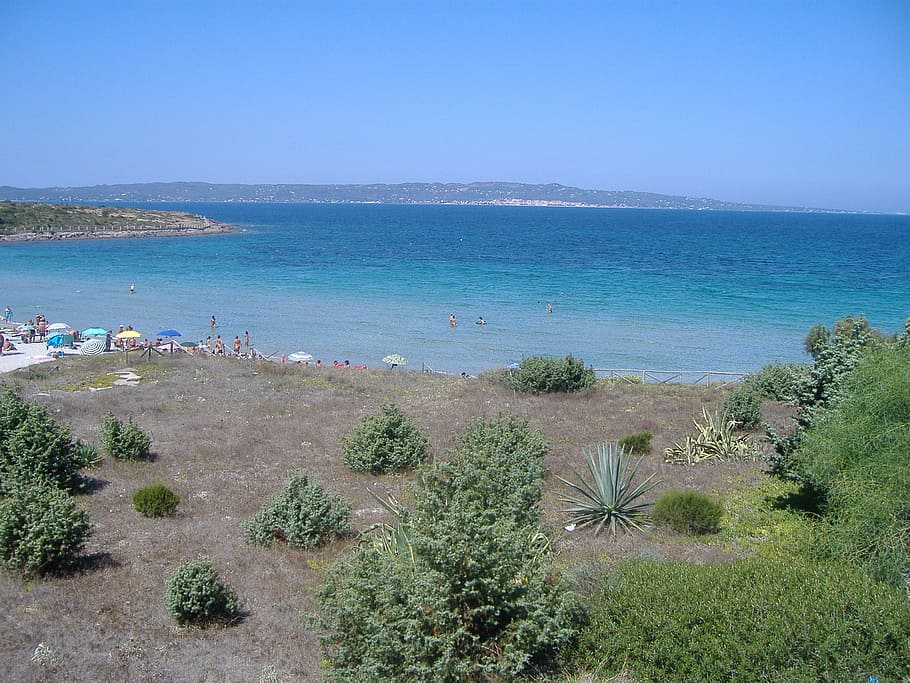 Sardinia, Ocean, Sea, Sea, Beach, Seascape, sky, water, sand HD wallpaper