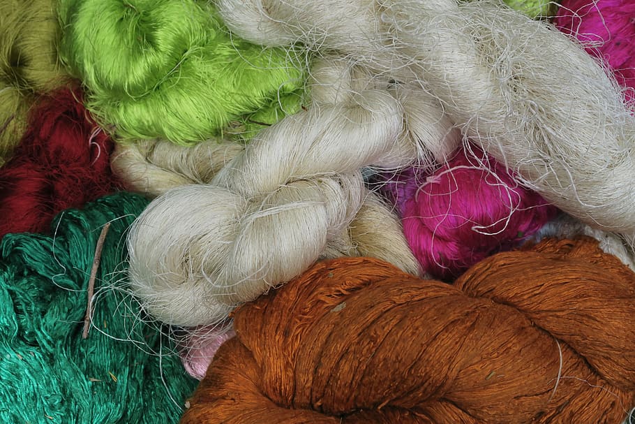 silk thread, making silk, multi colored, wool, textile, no people HD wallpaper