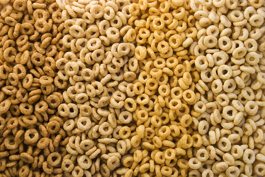 bunch of ring candies, food, wallpaper, abstract, cheerios, stripe, HD wallpaper