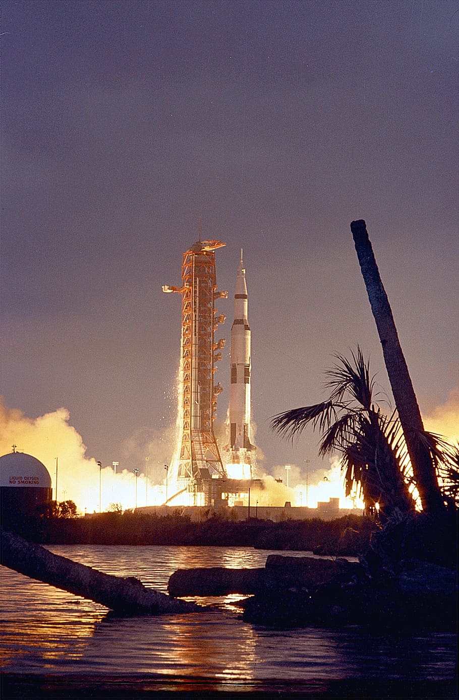 space shuttle, apollo 14 launch, night, manned mission, moon