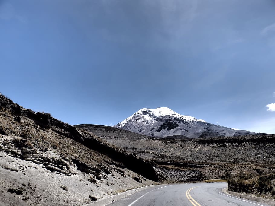 mountain, ecuador, chimborazo, way, travel, landscape, rocks