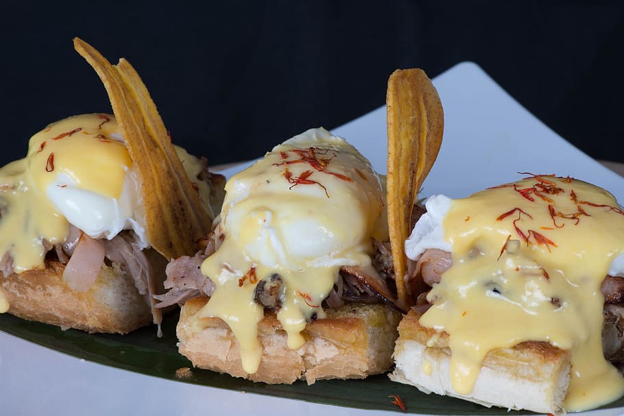 Eggs, Cuban, Meal, Food, benedict, breakfast, sauce, cooking HD wallpaper