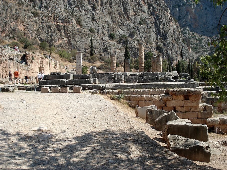 delphi, greece, oracle, central greece, architecture, history HD wallpaper