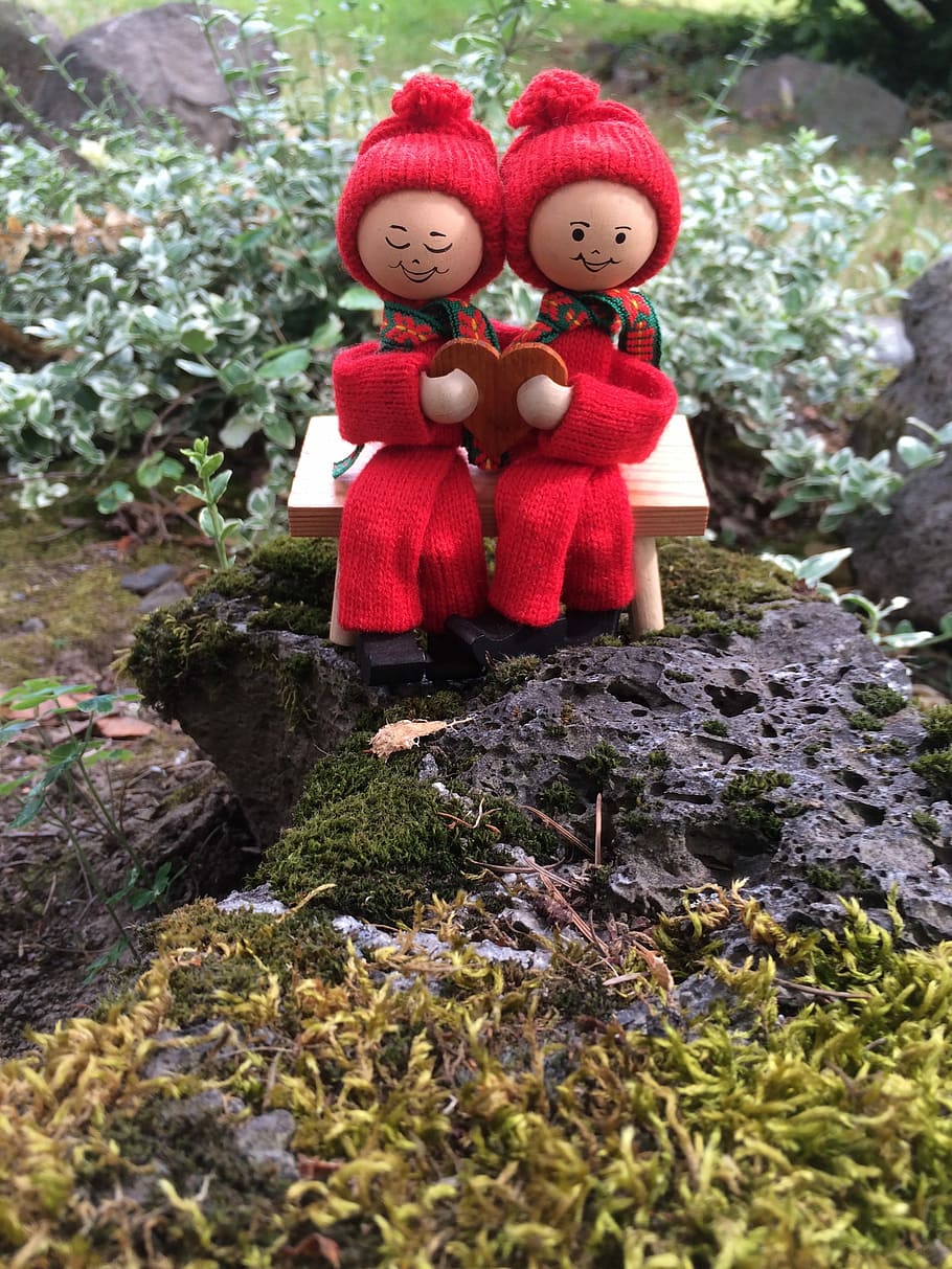 Scandinavian, Elves, tompte, teddy Bear, toy, outdoors, red HD wallpaper