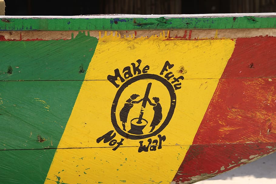 Fufu, Ghana, West Africa, War, danger, yellow, text, communication, HD wallpaper