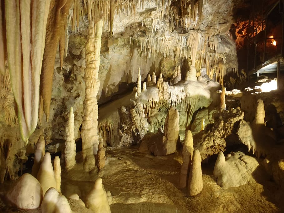 Cave, great, canalettes, rock - object, stalactite, nature HD wallpaper