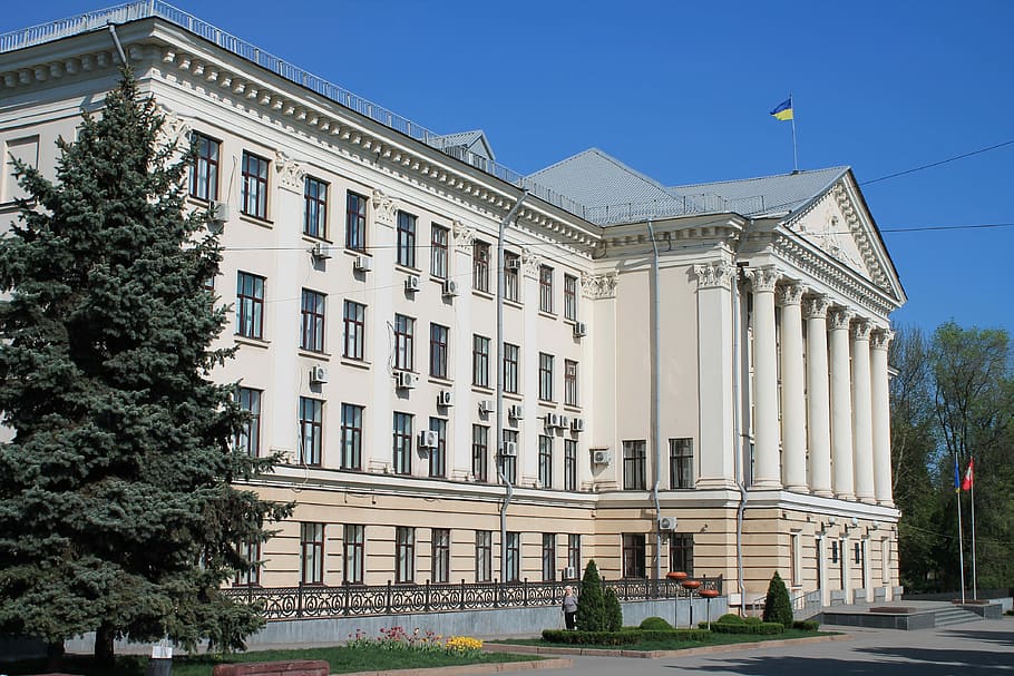 architecture, administration, outdoors, building, the façade of the HD wallpaper