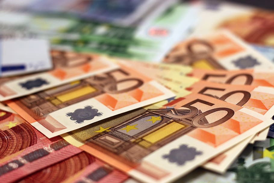 selective focus photography of 50 banknotes, money, bank note, HD wallpaper