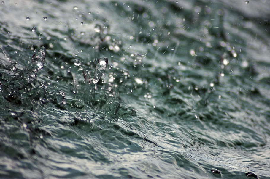 close-up photo of water, jumping, water drops, splash, sputtering HD wallpaper