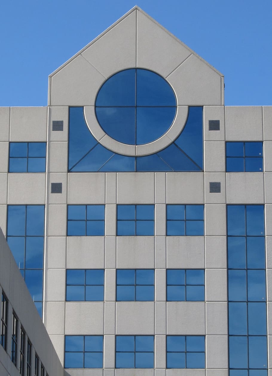 glass facade, architecture, window, geometric, office building HD wallpaper
