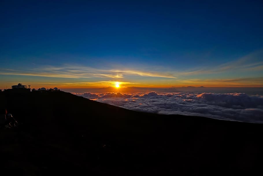 Haleakala, Sunset, Clouds, Twilight, scenics, cloud - sky, nature HD wallpaper