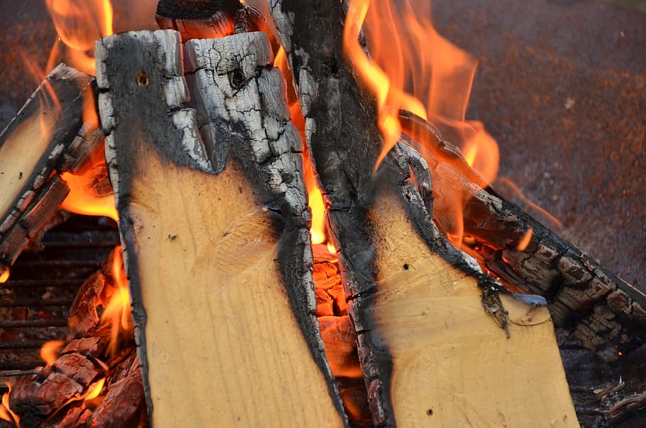 Fire, Campfire, Wood, Hot, Heat, Burn, flame, fire - natural phenomenon HD wallpaper