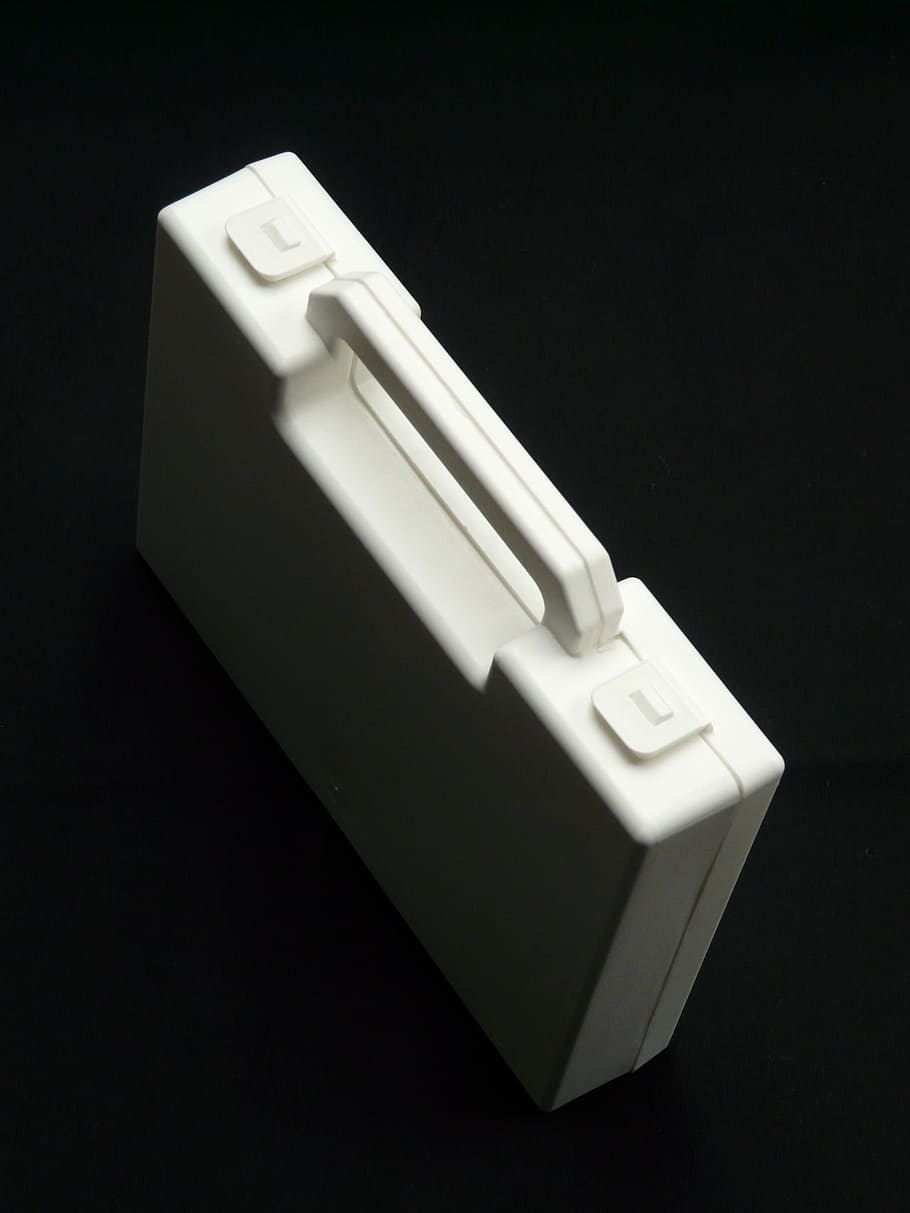 Luggage, White, Closed, Container, small, single object, digital display HD wallpaper
