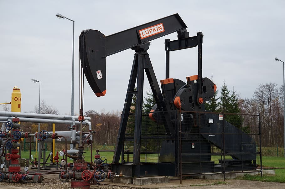 mine, oil, extraction, industry, sky, oil pump, machinery, nature HD wallpaper