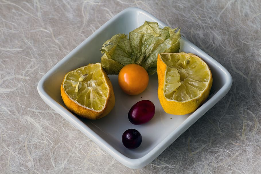 Shell, Lemon, Physalis, Cranberry, food, citrus Fruit, freshness HD wallpaper