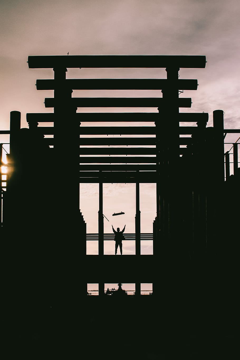 Always enjoy our life, silhouette photography of person on building HD wallpaper