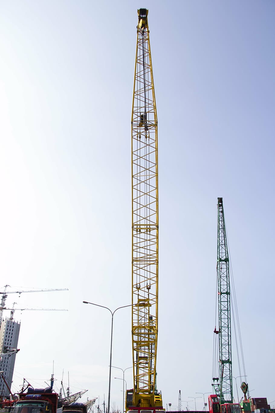 harbor, shipping, export, container, business, logistic, crane HD wallpaper