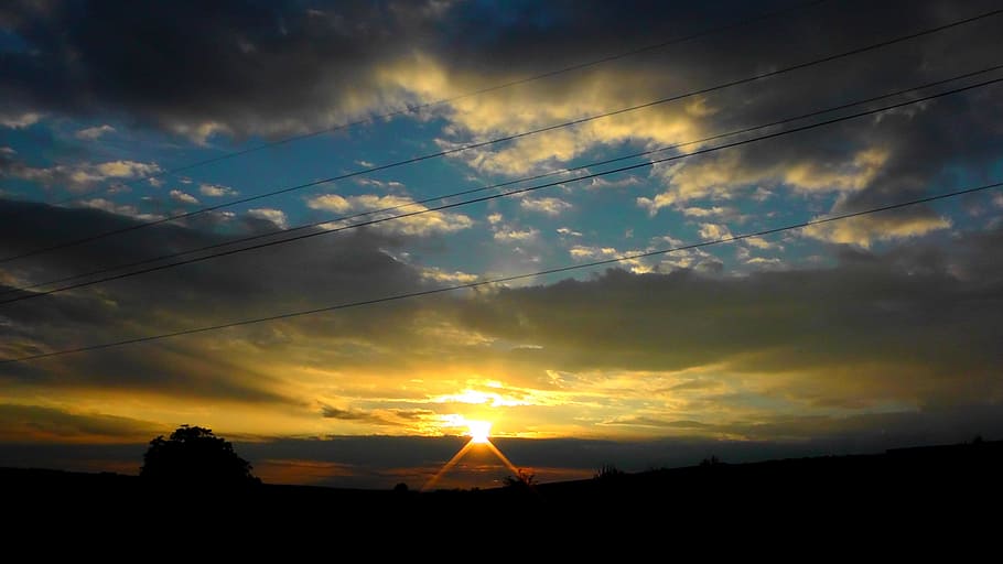 dusk, sunset, twilight, nature, sky, glow, dark, darkness, clouds HD wallpaper