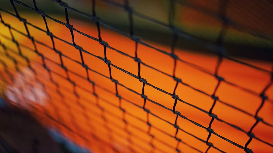 tilt-shift lens photo of mesh net, close-up photo of black net HD wallpaper