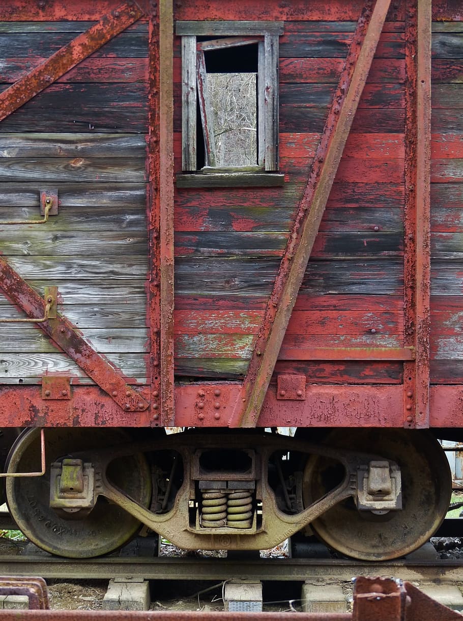 railroad, train, tracks, antique, old, vintage, trains, wooden, HD wallpaper
