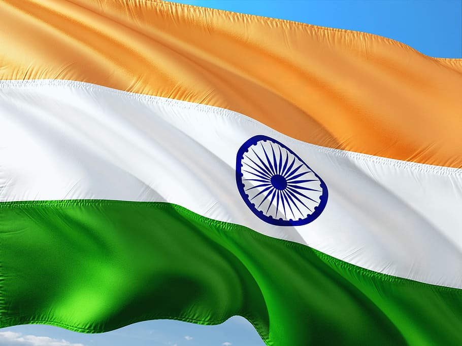 flag of India, international, green color, multi colored, environment