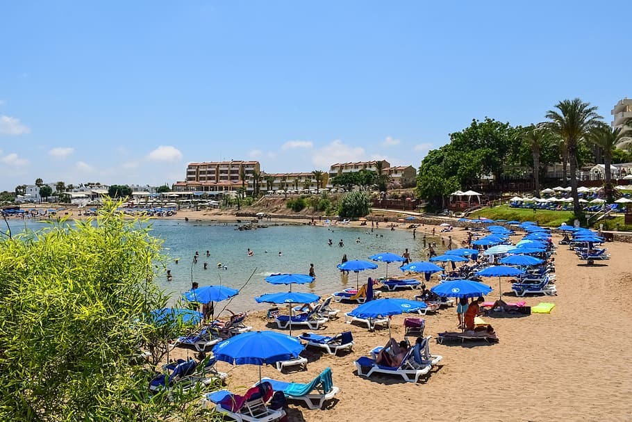 Cyprus, Protaras, Beach, Mediterranean, summer, landscape, tourism HD wallpaper