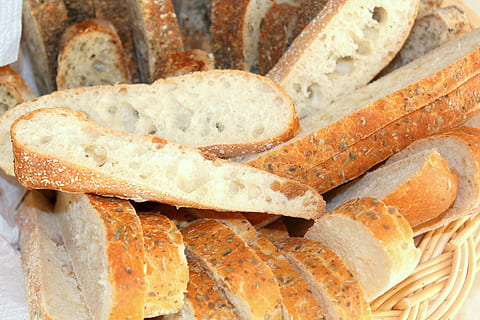 toasted bread lot, basket, focaccia, food, food and drink, freshness HD wallpaper