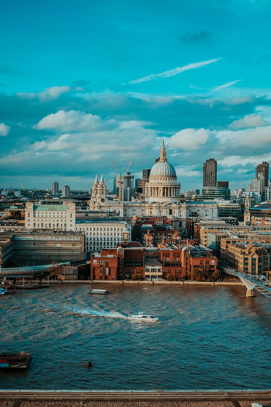 aerial photography of city, aerial view photography of mosque near river during daytime HD wallpaper