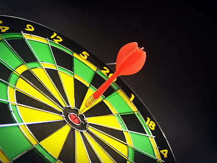 dart on red dartboard, target, goal, aiming, focus, arrow, skill HD wallpaper