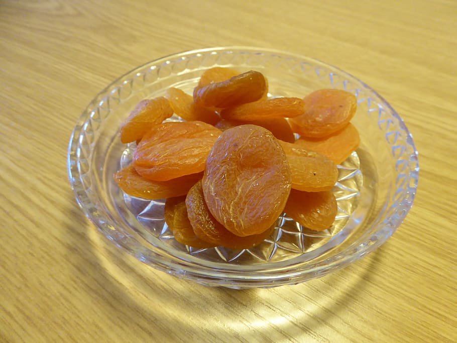 glass plate, dried fruit, apricots, dried apricots, fruits