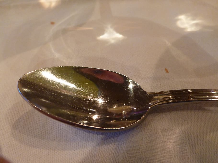 Spoon, Tea, Breakfast, Shiny, Gold, beverage, reflection, fashion HD wallpaper