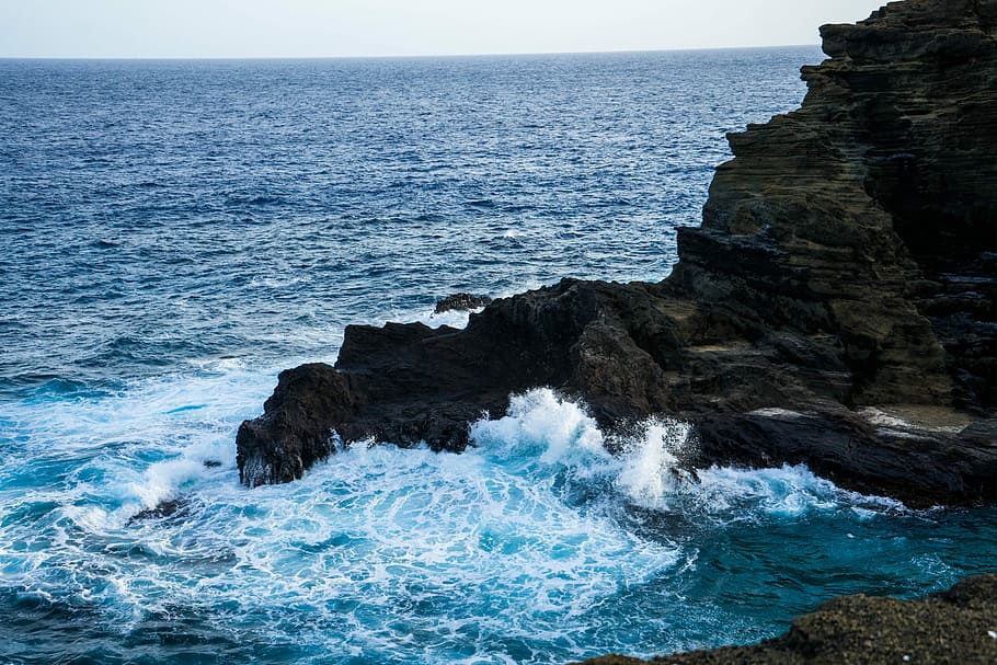 Hawaii, Oahu, North Shore, Beach, hawaii beach, waves, rocks, HD wallpaper