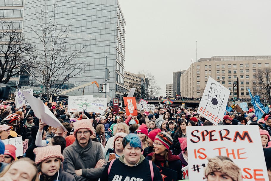 Group of People protesting during daytime, protestor, politics HD wallpaper
